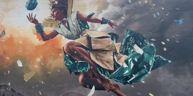 2022’nin en iyi duvar sanatı… Geri dönüşüm fabrikasına çizildi