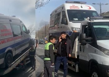 İçinde hasta varken ambulansa haciz geldi