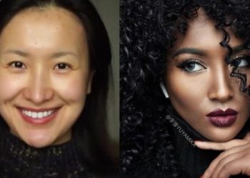 Koreli Yuyamika makyajla siyahi bir kadına dönüştü