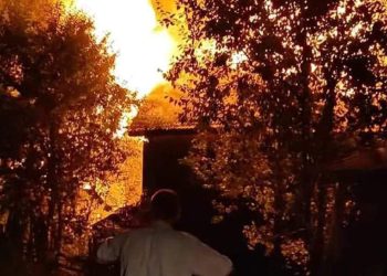 Alevler geceyi aydınlattı: 7 ev kül oldu